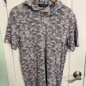 Polo Golf Ralph Lauren || Men’s Camo Polo Shirt || Gray Camouflage Size Small